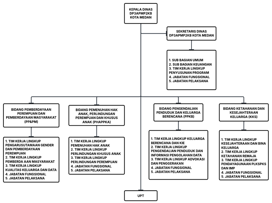 Struktur Organisasi DP3APMP2KB Kota Medan